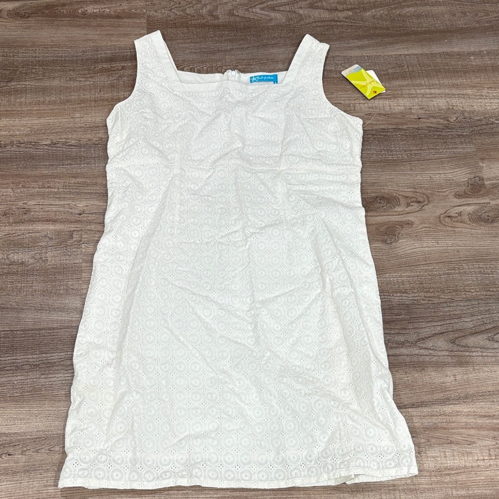 Fresh Produce White Textured Mini Dress